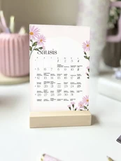 Stalinis laimės kalendorius „Gėlės“ 2026 m.