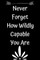 Never Forget How Wildly Capable You Are
