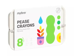 Bičių vaško kreidelės PUPELĖS, 8 spalvų