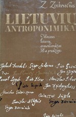 Lietuvių antroponimika. Vilniaus lietuvių asmenvardžiai XVII a. pradžioje