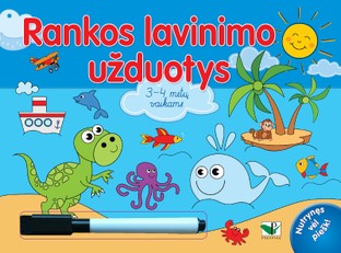 Rankos lavinimo užduotys 3-4 metų vaikams. Su flomasteriu