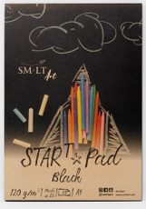 Juodas piešimo bloknotas A4 20l 120gsm