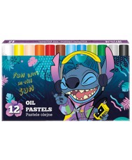 Aliejinės pastelės DISNEY „Stitch Blue“, 12 vnt.