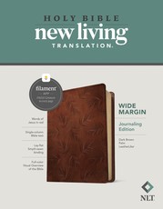 NLT Wide Margin Bible, Filament Enabled Edition (Red Letter, Leatherlike, Dark Brown Palm)