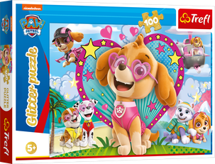 TREFL PAW PATROL Blizganti dėlionė „Šuniukai-patruliai“, 100 det.