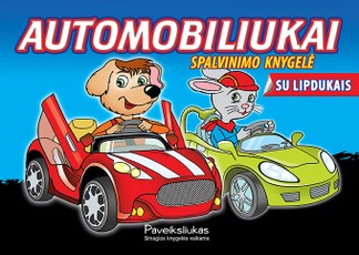 Automobiliukai. Spalvinimo knygelė su lipdukais