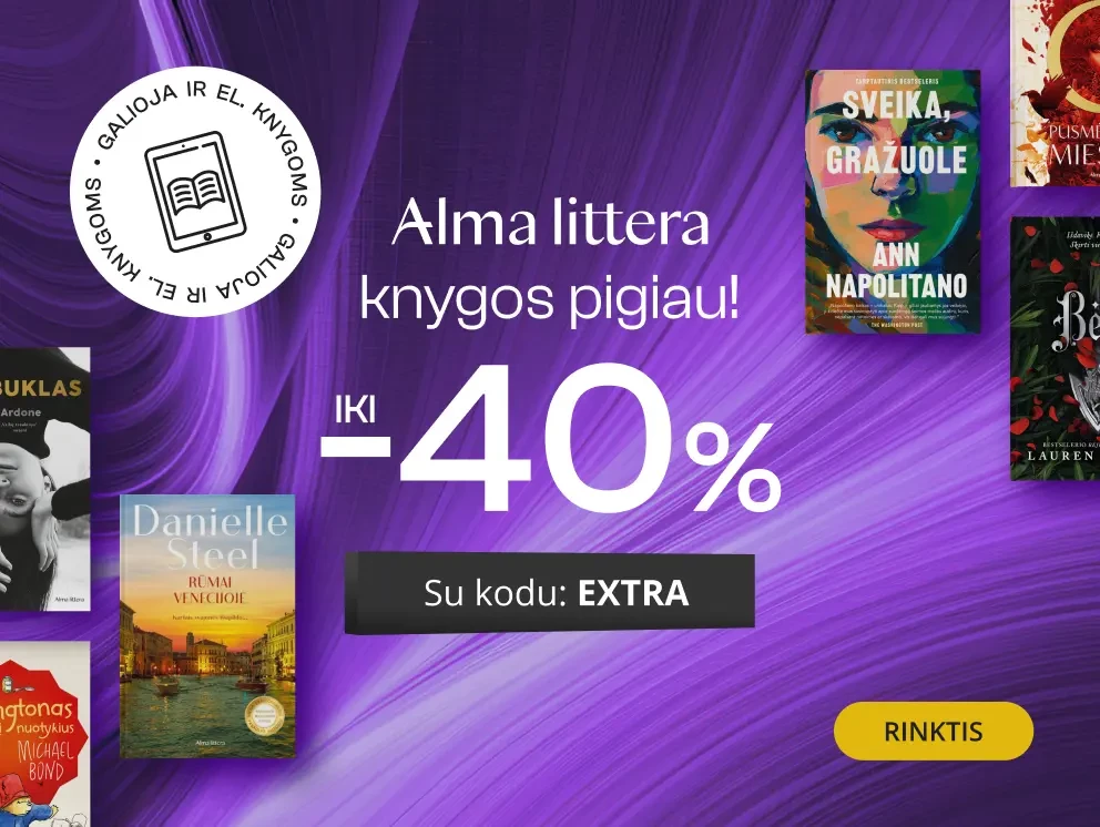 Leidyklos ALMA LITTERA knygoms iki -40% extra nuolaidos!