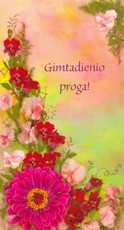 Dvigubas atvirukas su tekstu (gimtadienio proga!)