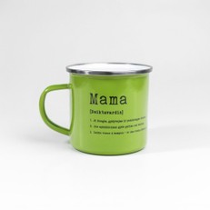 Metalinis puodelis „Mama“, žalias, 300 ml