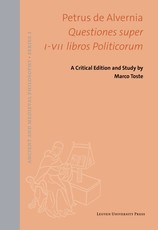 Petrus de Alvernia. Questiones Super I-VII Libros Politicorum