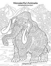 Wonderful Animals Coloring Book for Grown-Ups 4