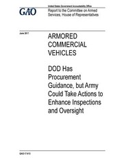 Armored commercial vehicles, DOD has procurement guidance, but Army could take actions to enhance inspections and oversight