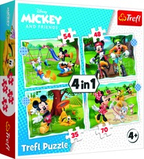 TREFL DISNEY 4 dėlionių rinkinys „Peliukas Mikis“