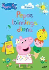 Pepos laiminga diena. Spalvinimas su lipdukais