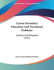 Course Secondary Education And Vocational Problems