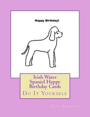 Irish Water Spaniel Happy Birthday Cards