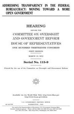 Addressing transparency in the federal bureaucracy