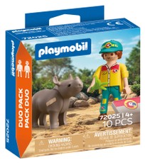 PLAYMOBIL DuoPack Ranger with Rhino 72025