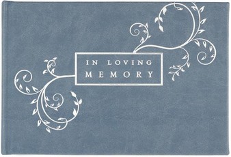 Guest Book in Loving Memory Blue
