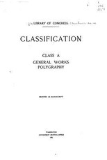 Classification. Class A, General Works, Polygraphy