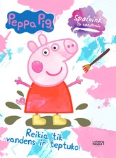Peppa Pig. Kiaulytė Pepa. Spalvink su vandeniu