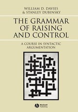 Grammar of Raising and Control