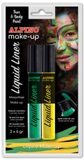 Veido dažai ALPINO Liquid liner geltoni+žali