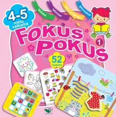 Fokus pokus 1. Ugdomieji žaidimai vaikams + 52 lipdukai!