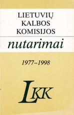 Lietuvių kalbos komisijos nutarimai 1977-1998