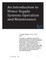 An Introduction to Water Supply Systems Operation and Maintenance