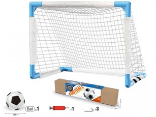 Futbolo vartų rinkinys su kamuoliu ir pompa