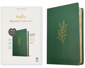 NLT Large Print Thinline Reference Bible, Filament Enabled Edition (Red Letter, Leatherlike, Evergreen)