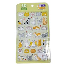 TIKI WIKI 3D lipdukų rinkinys - Crystal: Kitties