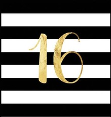 Happy 16th Birthday Guest Book (Hardcover)