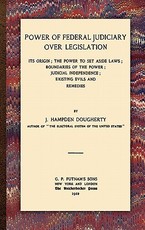 Power of Federal Judiciary Over Legislation