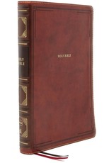 Nkjv, Reference Bible, Center-Column Giant Print, Leathersoft, Brown, Red Letter Edition, Comfort Print