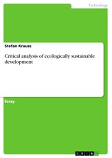 Critical analysis of ecolocically sustainable development