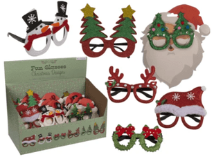 Linksmi Kalėdiniai akiniai, 1 vnt.