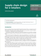 Case Study: Supply Chain Design for E-Retailers