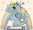 Deimantinė mozaika DRAGON SKATE 25x23