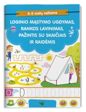 Loginio mąstymo ugdymas, rankos lavinimas, pažintis su skaičiais ir raidėmis 4–5 metų vaikams