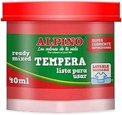 Guašas (tempera) ALPINO 40ml raudonas