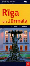 Ryga ir Jūrmala. Miestų planai M 1:7 000/ 1:50 000 (laminuotas) Ryga ir Jūrmala. Miestų planai M 1:7 000/ 1:50 000 (laminuotas)
