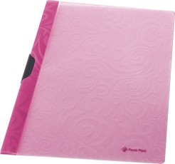 Aplankas su klipsu A4  rausvas