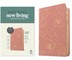 NLT Large Print Thinline Center-Column Reference Bible, Filament Enabled (Leatherlike, Pink Gold Floral, Red Letter)