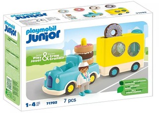 Figūrėlių rinkinys Junior 71702 — linksmasis spurgų sunkvežimis su dėliojimo ir rūšiavimo funkcijomis