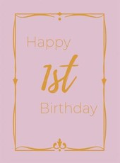Happy 1st Birthday Guest Book (Hardcover)