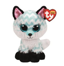 TY pliušinis žaislas – lapė Atlas, 24 cm, turkio zigzago raštu