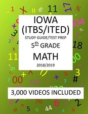 5th Grade IOWA ITBS ITED, 2019 MATH, Test Prep