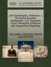 John Santangelo, Petitioner, V. Domenica Ercolani Santangelo. U.S. Supreme Court Transcript of Record with Supporting Pleadings